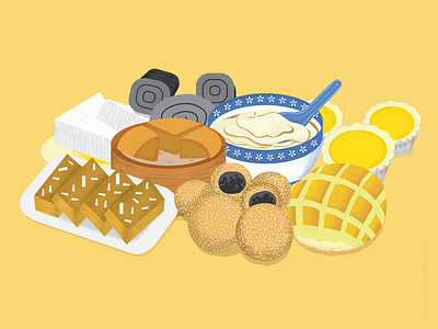 Dim Sum Party asianfood cute illustration desserts dimsum food foodillustration foodillustrator illustration illustrator