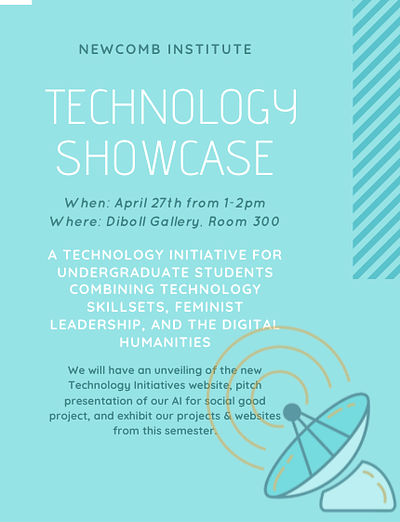 Tech & the Humanities Showcase! animation design flyer design gif