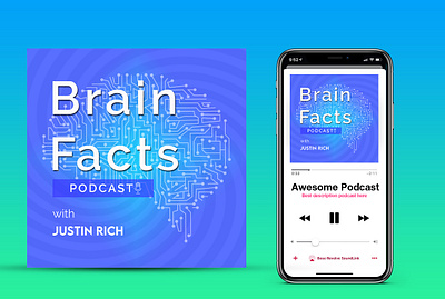 Brain Facts/Podcast cover art album cover art cover cover design design graphicdesigner podcast podcast cover art podcast design podcastcover poster art