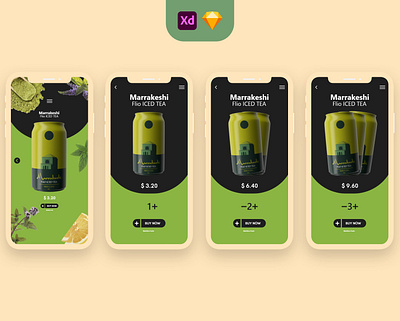 Marrakeshi Iced Tea Drinks Shop Ui Ux pack (xd / Sketch) app brand design figma figmadesign packagedesign ui uidesign uiux ux ux design uxdesign xd xd design xddailychallenge