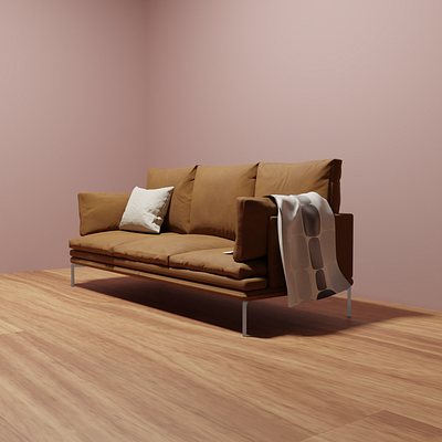 Leather couch 3d blender blender 3d blender3d blender3dart illustration