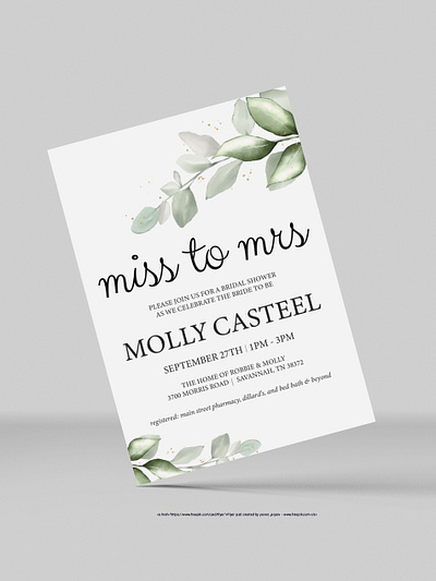 Bridal Shower Invitation brand identity branding design graphic art graphic design illustration illustrator layout design logo design typography