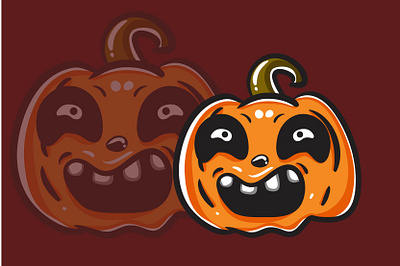 Pumpkin Monster Character 3 02 art artwork background character cute design flatdesign flatillustration fortune funny halloween illustration kawaii magic monster mystic occult pumpkin sticker vector