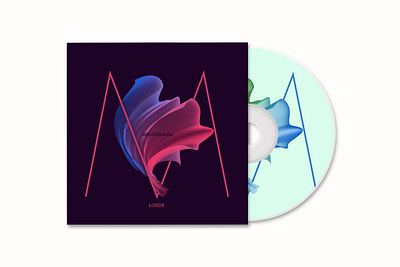 Melodrama Alternative Album Cover album album cover disk gradient illustration illustrator lorde minimal mockup music pop music