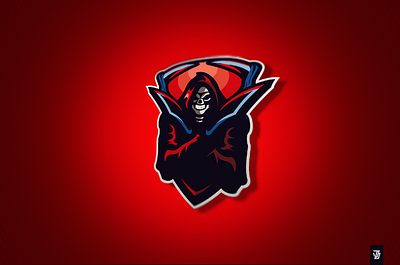 reaper character design esports graphic illustration illustrator logo mascot reaper skull vector
