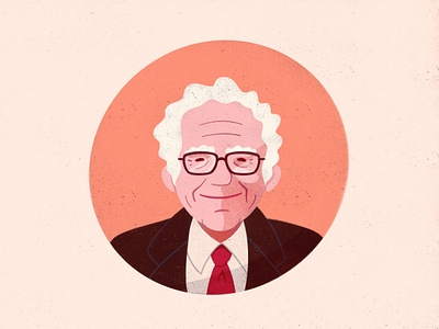 Bernie Bday bernie sanders illustration portrait procreate sketchbook texture