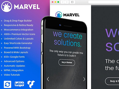 Marvel Vertical Menu WordPress Theme Features creative creative design design menu menu bar menu design navigation menu page builder plugins portfolio responsive site builder template theme vertical vertical menu web design web development wordpress wordpress theme