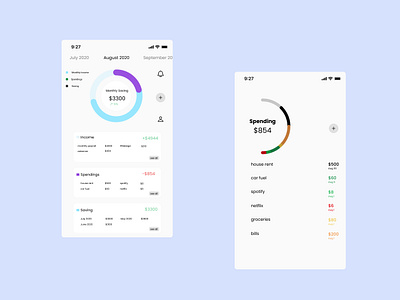 Preserve your Money balance banking finance fintech transfer ui design ux