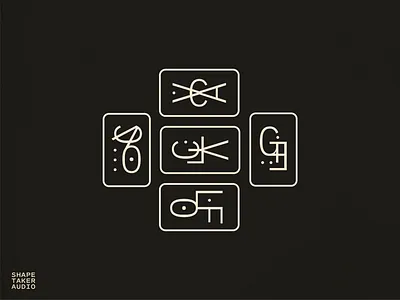 Shapetaker Module Symbols branding design electronic electronic music icon magic magical mystic occult symbols symbolset synth type typography
