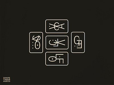 Shapetaker Module Symbols branding design electronic electronic music icon magic magical mystic occult symbols symbolset synth type typography