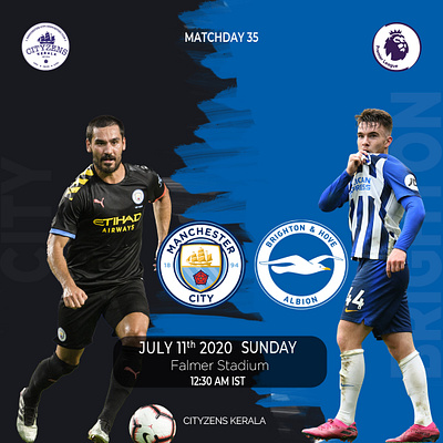 Matchaday psoter Premier league manchester city football manchester manchester city matchday poster premier league