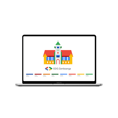 GDG Zamboanga Visual Asset adobe blue branding building city hall design flat gdg google google color green illustration illustrator logo minimal mockup photoshop red yello zamboanga