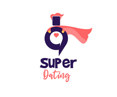 SUPER Dating logo branding datting icon logo logodesign logodesigner logotype symbol
