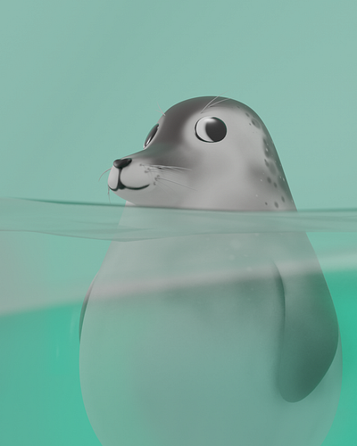 Seal - 01 3d art blender3d blendercycles cartoon character cute design digitalart illustration