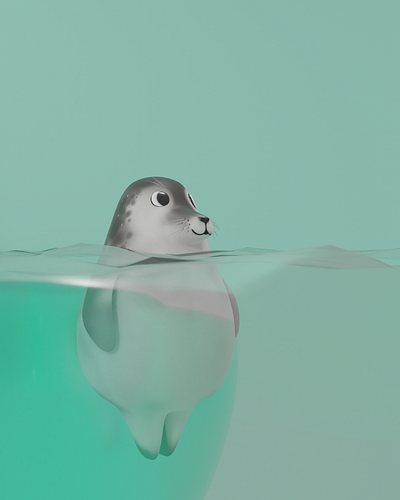 Seal - 02 3d art blender blender3d blendercycles cartoon character cute design digitalart illustration