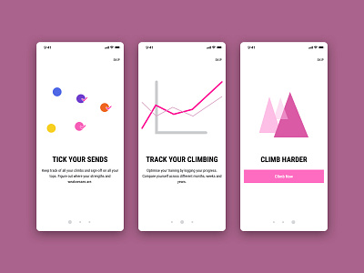 DailyUI#023 Onboarding climbing dailyui dailyui 023 dailyuichallenge exercise app mobile onboarding redesign toplogger ui ux