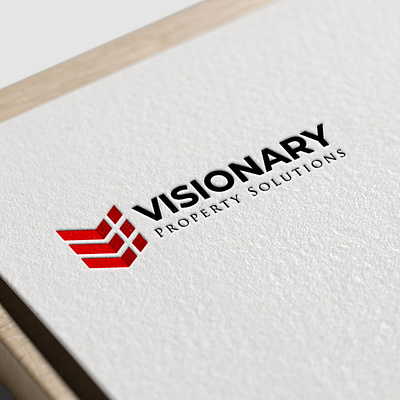 Visionary Property Solution Logo branding corporate design flat graphic design icon illustration illustrator logo minimal realstate typography vector