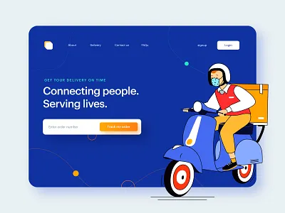 Food Delivery - Website delivery delivery app delivery website food food app food website illustration ui ui design ux website website design