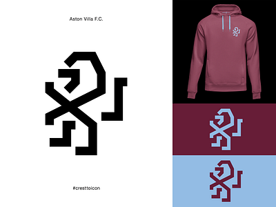 ASTON VILLA F.C. aston villa avfc badge brand identity crest cresttoicon epl football icon identity design lion lion rampant logo premier league shield soccer sports villa