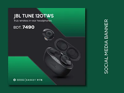 Earphone Social Media Banner smartwatch banner social media banner images social media banner maker social media banner mockup free social media banner png social media banner sizes social media banner vector