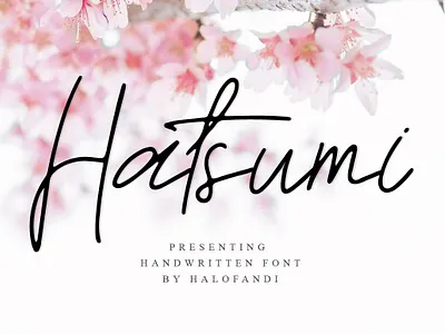Hatsumi Handwritten Font alphabet calligraphic font handwritten letter lettering script signature font type typography