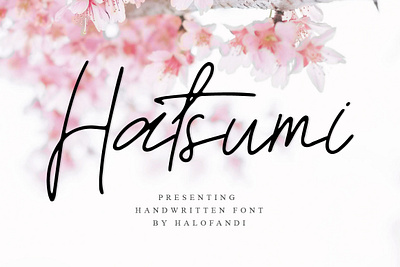 Hatsumi Handwritten Font alphabet calligraphic font handwritten letter lettering script signature font type typography