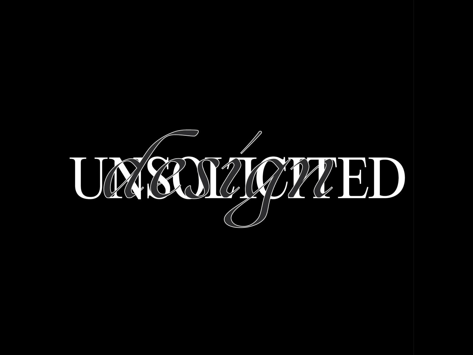 UNSOLICITED – Visual Experiments with Typography. artwork branding design graphic design interlaced minimal neutral personalbranding typography