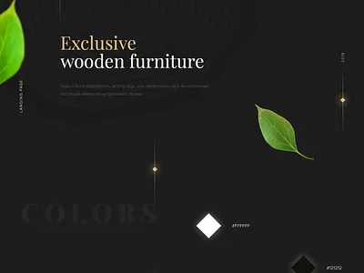 Эксклюзивная коллекция мебели furniture landing web wood веб дизайн лендинг