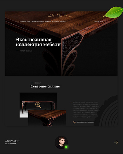 Wooden furniture furniture landing web wood веб дизайн лендинг