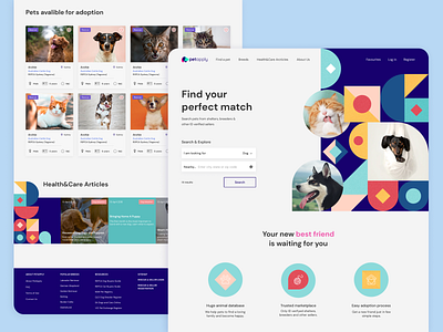 Pet Adoption Website adoption animal design figma figma design first screen pet ui ux web