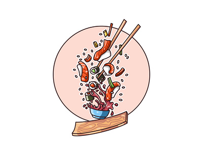 Levitating Sushi 🍣🍣😋 affinity design design drawing food illustration vector