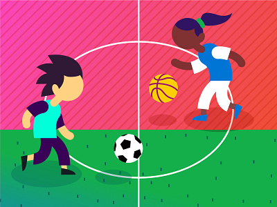 Kantar: sports 2d abstract adobe illustrator basketball design flat flat design football geometric illustration illustrator soccer sport vector