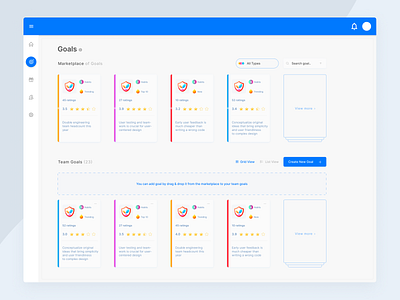 Goal page / Dashboard / Web app antonzuienko dashboard design figma goals ui ui design ux ux design web webapp webdesign