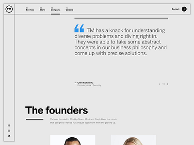 TM Website — 005 animation folio javascript layout motion portfolio quote quotes slider