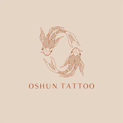 Oshun Tattoo Studio branding design flat illustration illustrator logo minimal tattoo