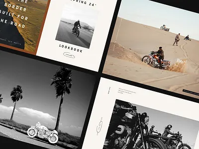 Moto Lifestyle Brand Style Exploration branding desktop lifestyle moto motorcycle ui ux web