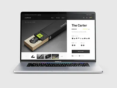 James Brand Product Page desktop ecommerce knife product product page ui ux
