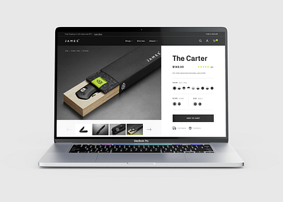 James Brand Product Page desktop ecommerce knife product product page ui ux