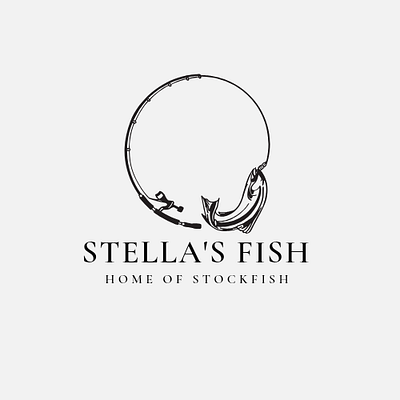 Stella's stockfish logo branding illustration logo