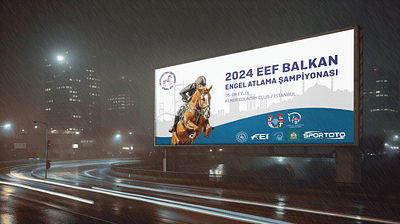 2024 EEF Balkan Jumping Championship Key Visual Design billboard billboard design brand brand design branding branding design championship design graphic design graphic designer horse jumping key key visual kv poster design racing sports visual visual design