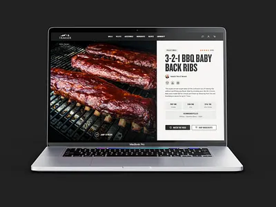 Traeger Recipe Mockup desktop ecommerce recipe traeger ui ux