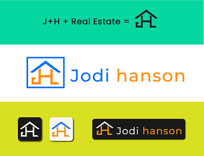 Jodi Hanson Real Estate Logo Design | Home Logo | JH Logo brand identity branding business logo design home logo jh logo letter letter logo letter logos lettering letters logo logo design logos logotype luxury logo minimal modern real estate