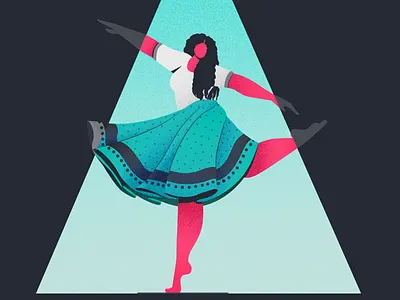 The dancer character design colors concept dancer design digital flat vector illustration vector