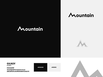 Mountain brand identity branding concept art design flat graphic design illustration logo logofolio minimal modern