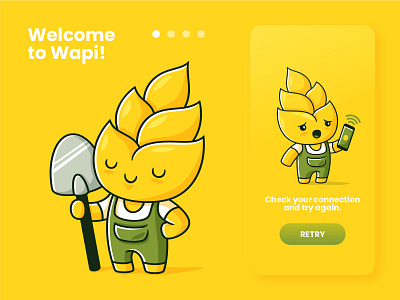 Wapi app design (part 1) agritech app app development character design illustration logo mascotte mobile mobile app design ui ux ux design vectors