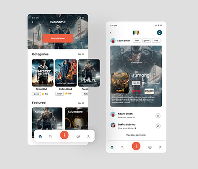 "Movie App" best design best shot minimal mobile app mobile app design mobile ui movie movie app onlinemovie ui uidesign uitrends uiux uiuxdesign