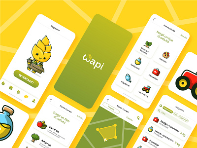 Wapi app design (part 2) agritech app app development branding character cute design icon illustration mascotte mobile mobile app design screen ui ux ux design vector vectors