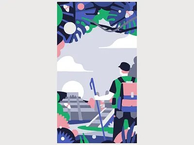 Adventure adventure character color palette design illustration maya stolz travel traveler vector