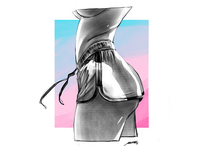 Nice A** art artwork body digital art digital drawing digital illustration digital painting drawing girl illustration sexy sketch study