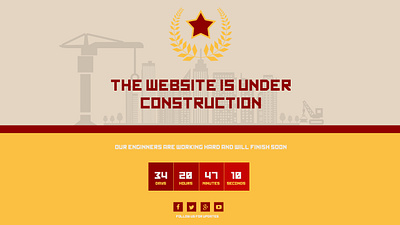 Soviet Style Under Construction Page design illustration landing page photoshop soviet under construction web webdesign